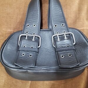 Free People Black Leather Shoulder Bag